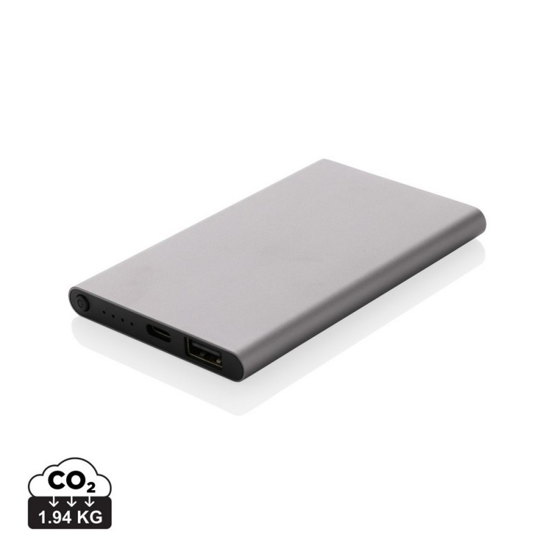 Power bank 4000 mAh z aluminium z recyklingu P322.420