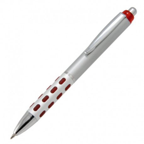 Długopis Partita, srebrny/czerwony R73346