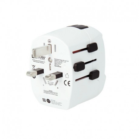 Kompaktowa uniwersalna ładowarka, adapter podróżny SKROSS PRO Light USB VSK04-02